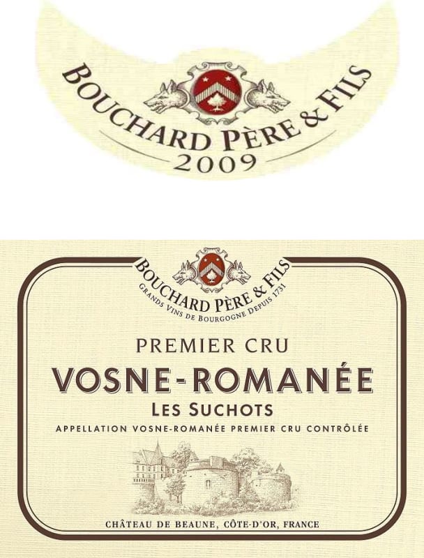 Bouchard Pere & Fils Vosne-Romanee Les Suchots Premier Cru 2009 Front Label