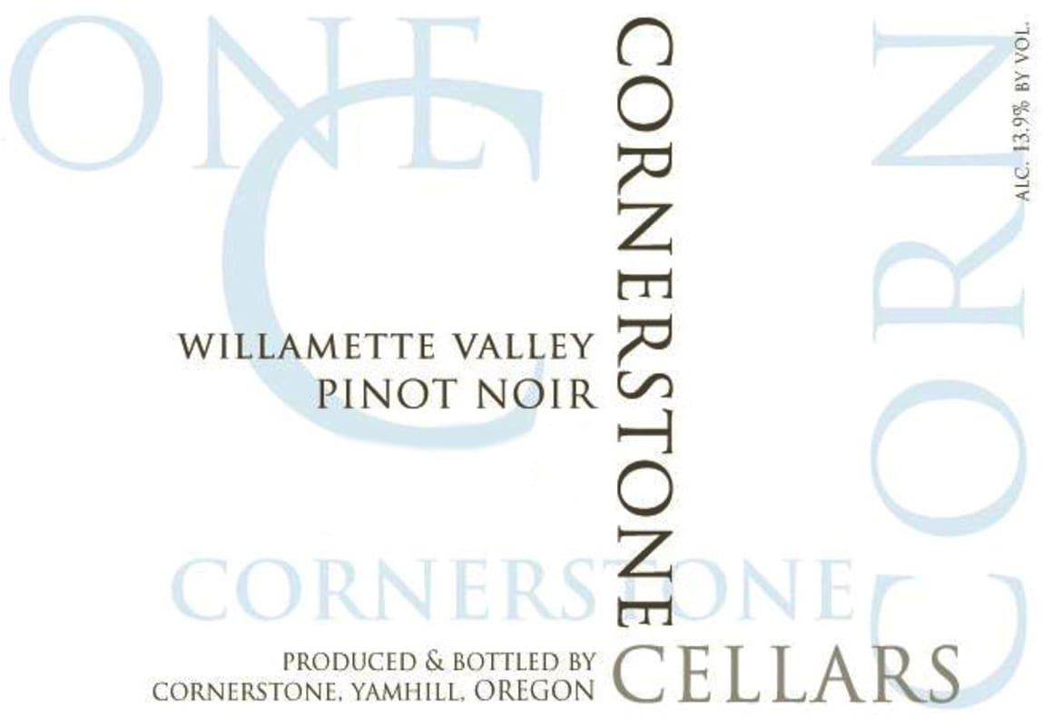 Cornerstone Cellars Willamette Valley Pinot Noir 2009 Front Label