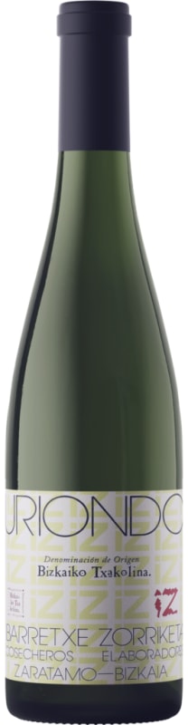 Uriondo Txakoli Bizkaiko Txakolina 2021 Front Bottle Shot