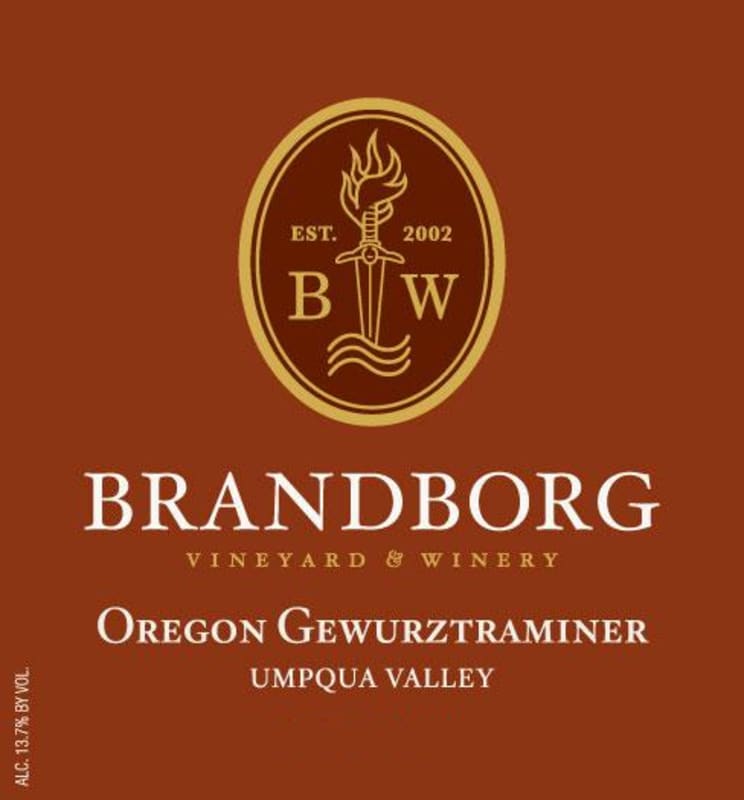 Brandborg Cellars Gewurztraminer 2011 Front Label