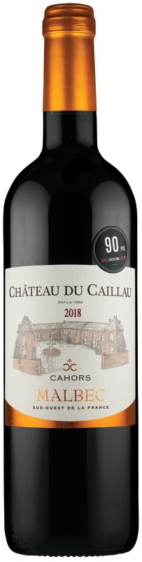 Chateau Du Caillau Cahors 2018 Front Bottle Shot