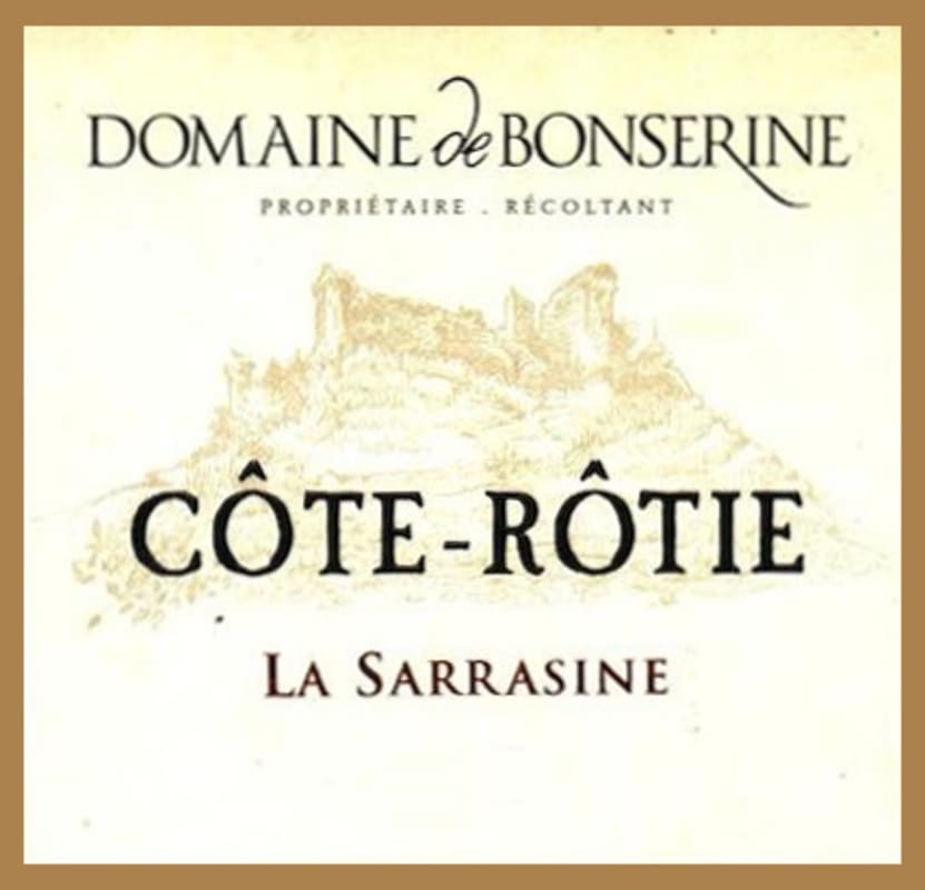 Domaine de Bonserine Cote Rotie La Sarrasine 2010 Front Label