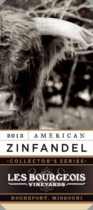 Les Bourgeois Vineyards Collectors Series Zinfandel 2013 Front Label