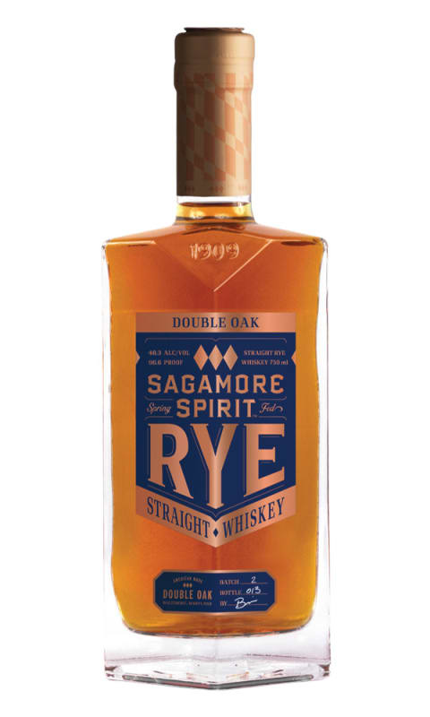 Sagamore Double Oak Rye Whiskey Front Bottle Shot