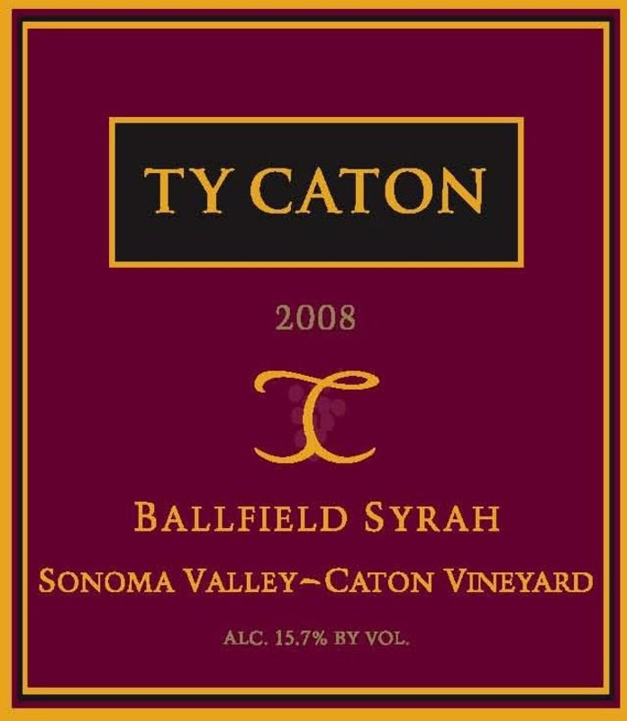 Ty Caton Ballfield Syrah 2008 Front Label
