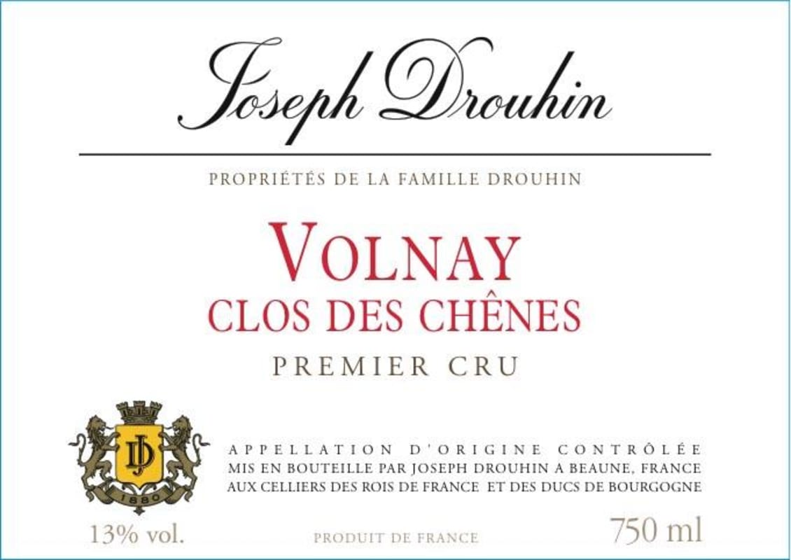 Joseph Drouhin Volnay Clos Des Chenes 2009 Front Label