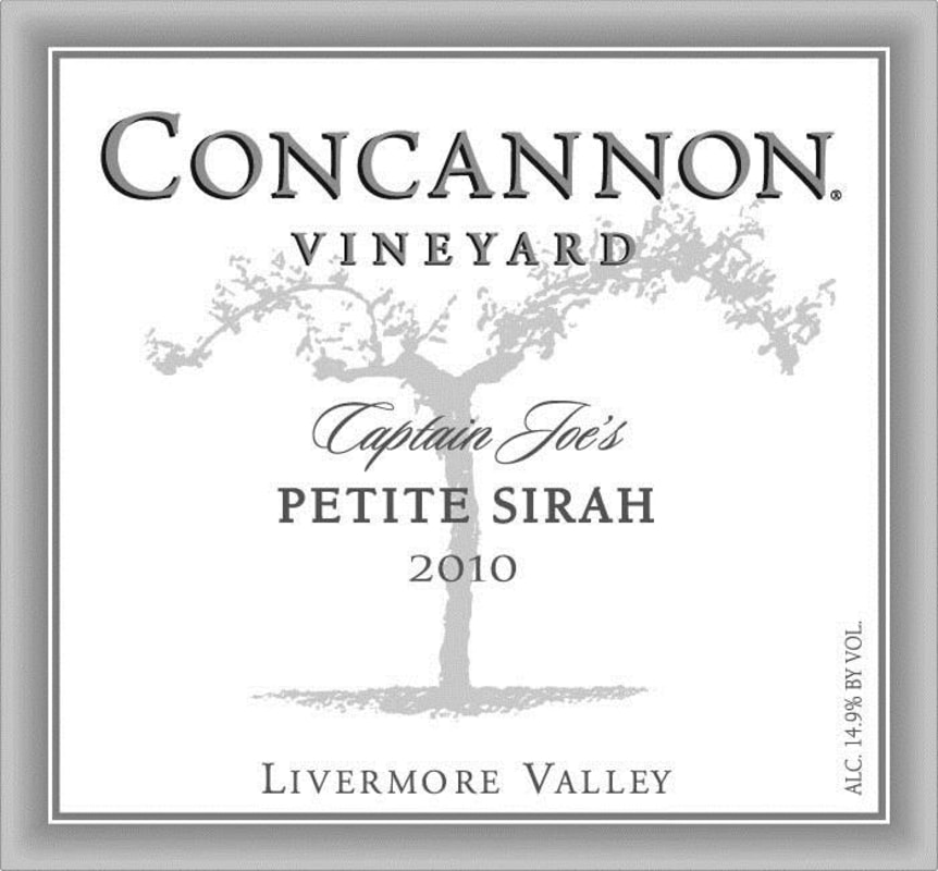 Concannon Captain Joe's Petite Sirah 2010 Front Label