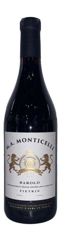 M.A. Monticelli Barolo Pietrin 2014 Front Bottle Shot