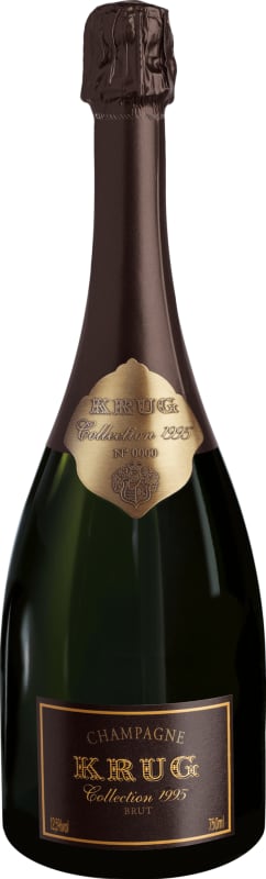 Krug Brut with Wooden Gift Box 1995 Front Bottle Shot