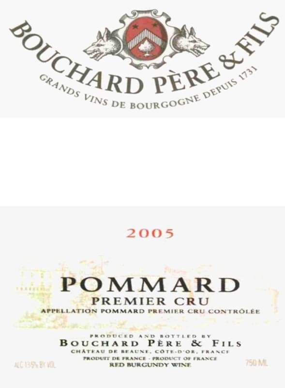 Bouchard Pere & Fils Pommard Premier Cru 2005 Front Label