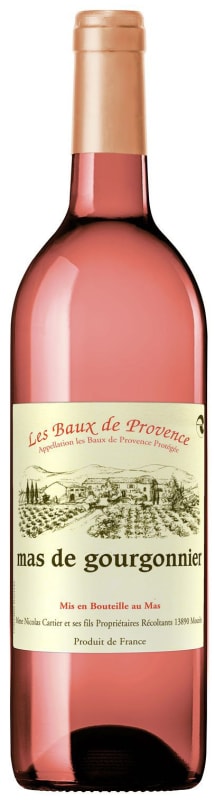 Mas de Gourgonnier Les Baux de Provence Rose 2018 Front Bottle Shot