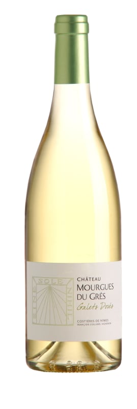 Chateau Mourgues de Gres Collard Les Galets Dores Blanc 2017 Front Bottle Shot