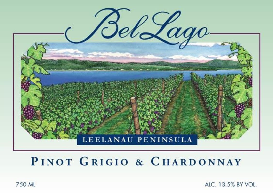 Bel Lago Vineyard and Winery Pinot Grigio Chardonnay 2008 Front Label