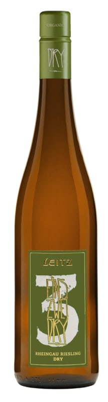 Josef Leitz Eins Zwei Dry Rheingau Riesling 2021 Front Bottle Shot