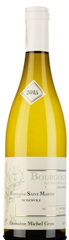 Domaine Michel Gros Hautes Cotes de Nuits Fontaine Saint Martin Monopole Blanc 2015 Front Bottle Shot