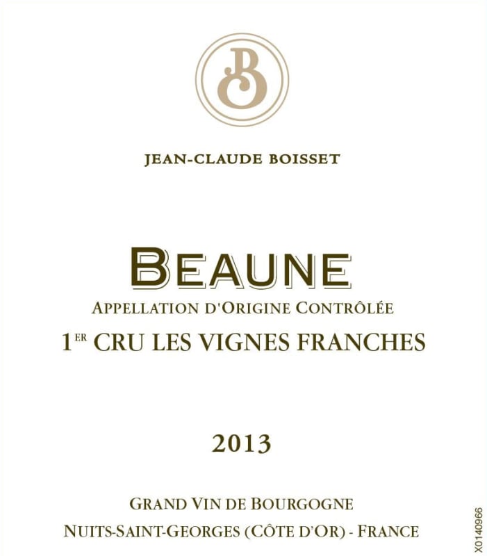 Jean-Claude Boisset Beaune Les Vignes Franches Premier Cru 2013 Front Label