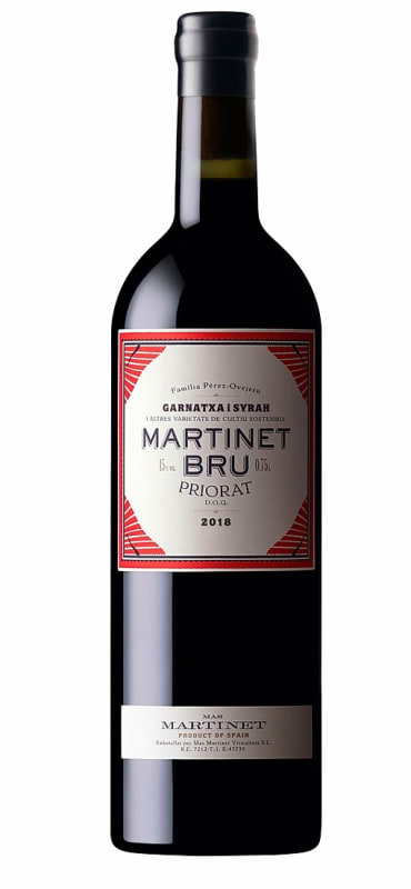 Mas Martinet Bru Priorat 2018 Front Bottle Shot