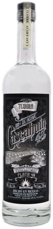 Cascahuin 48 Plata Tequila Front Bottle Shot