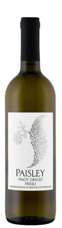 Paisley Pinot Grigio 2023 Front Bottle Shot
