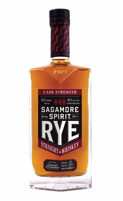 Sagamore Cask Strength Rye Whiskey Front Bottle Shot