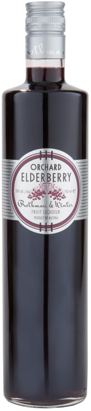 Rothman & Winter Orchard Elderberry Liqueur Front Bottle Shot