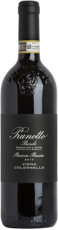 Prunotto Barolo Riserva Bussia Vigna Colonnello 2010 Front Bottle Shot