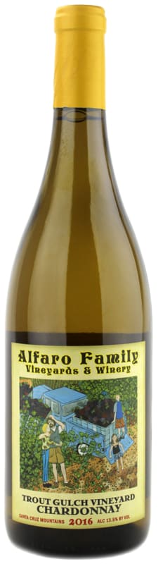 Alfaro Family Trout Gulch Vineyard Chardonnay (375ML half-bottle) 2016 Front Bottle Shot