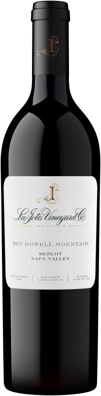 La Jota Howell Mountain Merlot 2019 Front Bottle Shot