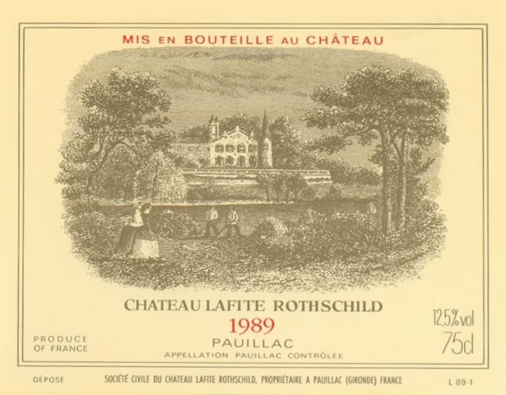 Chateau Lafite Rothschild (6 Liter Bottle) 1989 Front Label