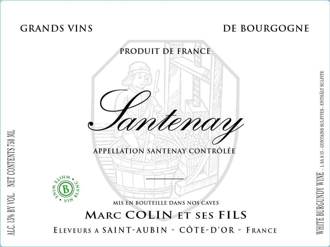 Marc Colin Santenay 2018 Front Label