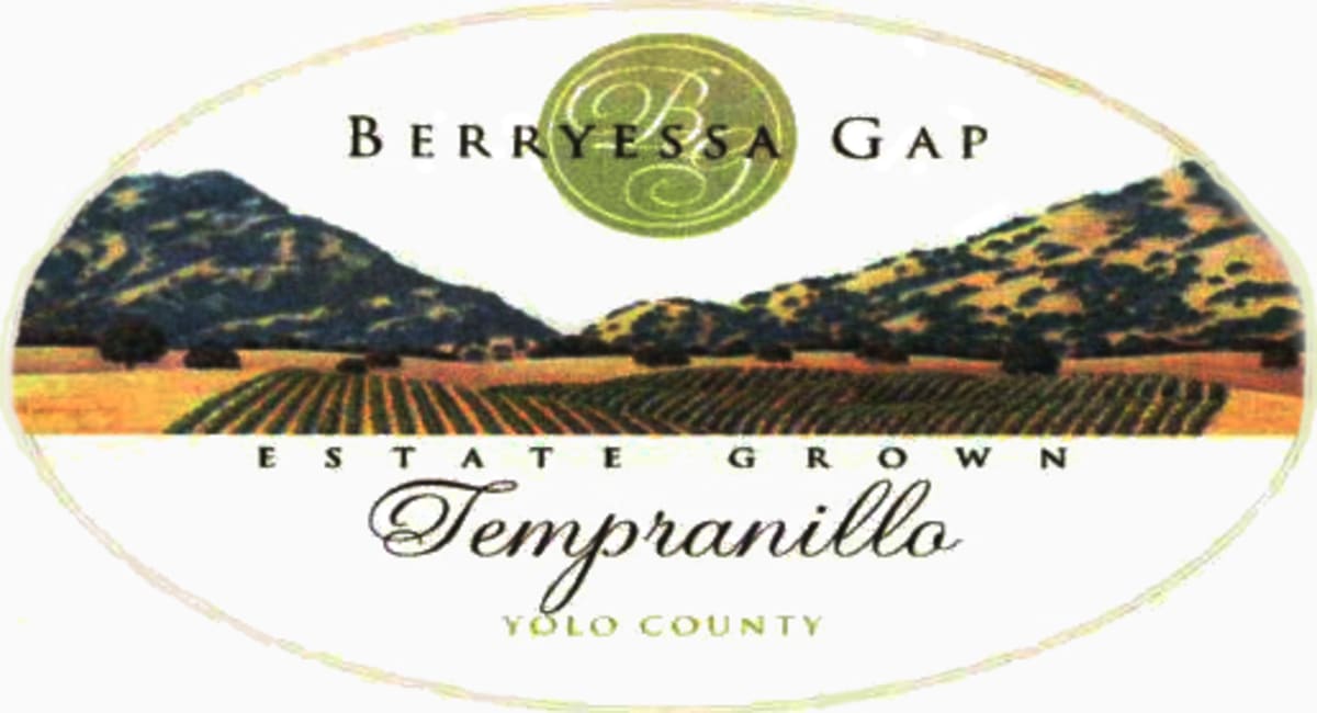 Berryessa Gap Vineyards Tempranillo 2007 Front Label