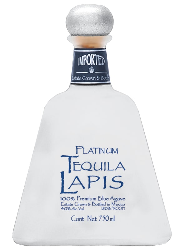 Lapis Platinum Tequila Front Bottle Shot