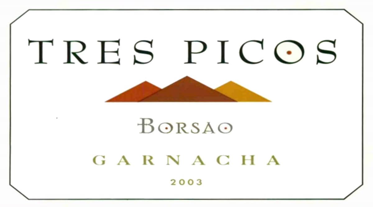 Borsao Tres Picos Garnacha 2003 Front Label