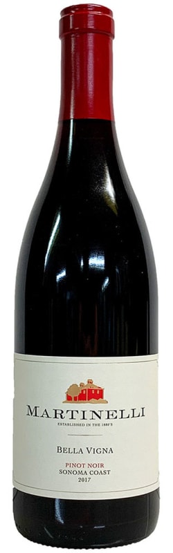 Martinelli Bella Vigna Pinot Noir 2017 Front Bottle Shot