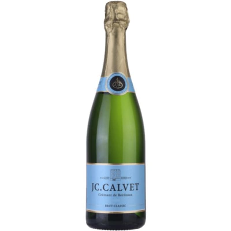 Calvet JC Brut Classic Cremant de Bordeaux 2022 Front Bottle Shot