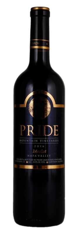 Pride Mountain Vineyards Merlot (375ML half-bottle) 2016 Front Bottle Shot