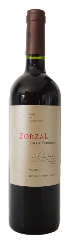 Zorzal Gran Terroir Malbec 2015 Front Bottle Shot