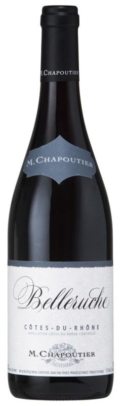 M. Chapoutier Cotes du Rhone Belleruche Rouge 2017 Front Bottle Shot