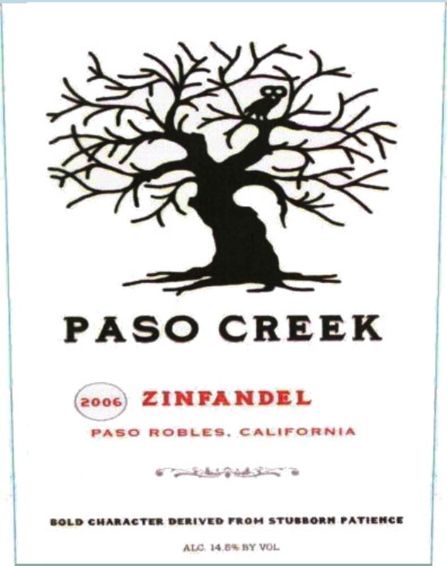 Paso Creek Zinfandel 2006 Front Label