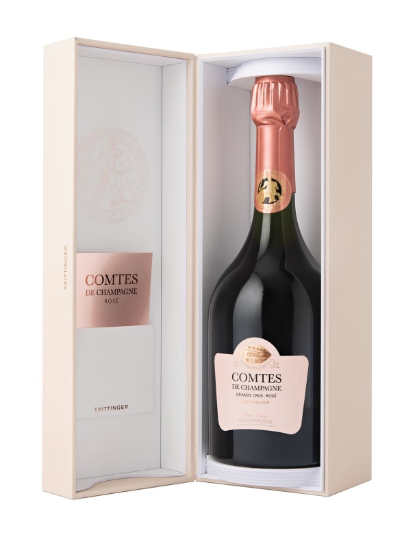 Taittinger Comtes de Champagne Grands Crus Rose with Gift Box 2012 Front Bottle Shot