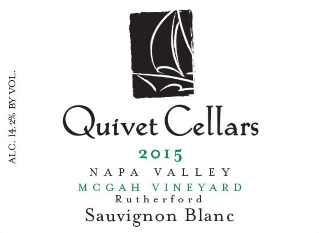 Quivet Cellars McGah Vineyard Sauvignon Blanc 2015 Front Label