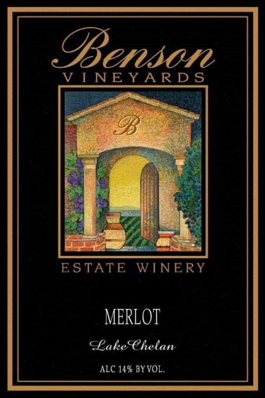 Benson Vineyards Estate Winery Merlot 2015 Front Label