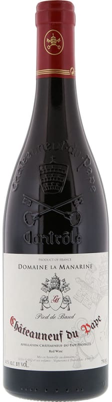 La Manarine Chateauneuf-du-Pape Pied de Baud 2021 Front Bottle Shot