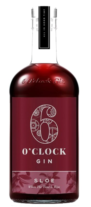 6 O'Clock Sloe Gin Front Bottle Shot