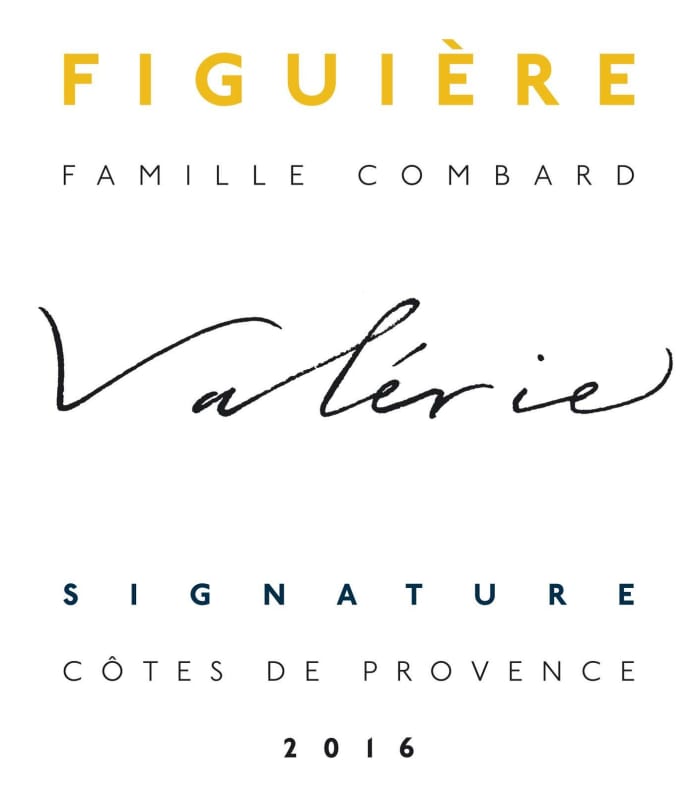 Figuiere Cotes de Provence Signature Valerie Blanc 2016 Front Label