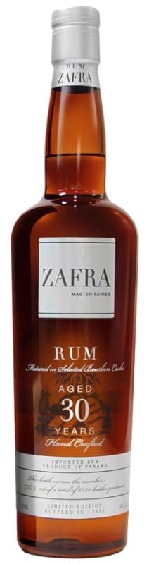 Zafra 30 Year Rum Front Bottle Shot