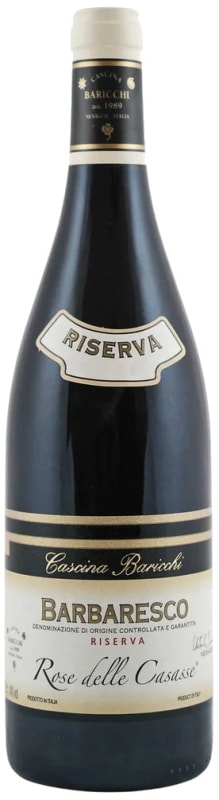 Cascina Baricchi Barbaresco Riserva Rose delle Casasse 2019 Front Bottle Shot