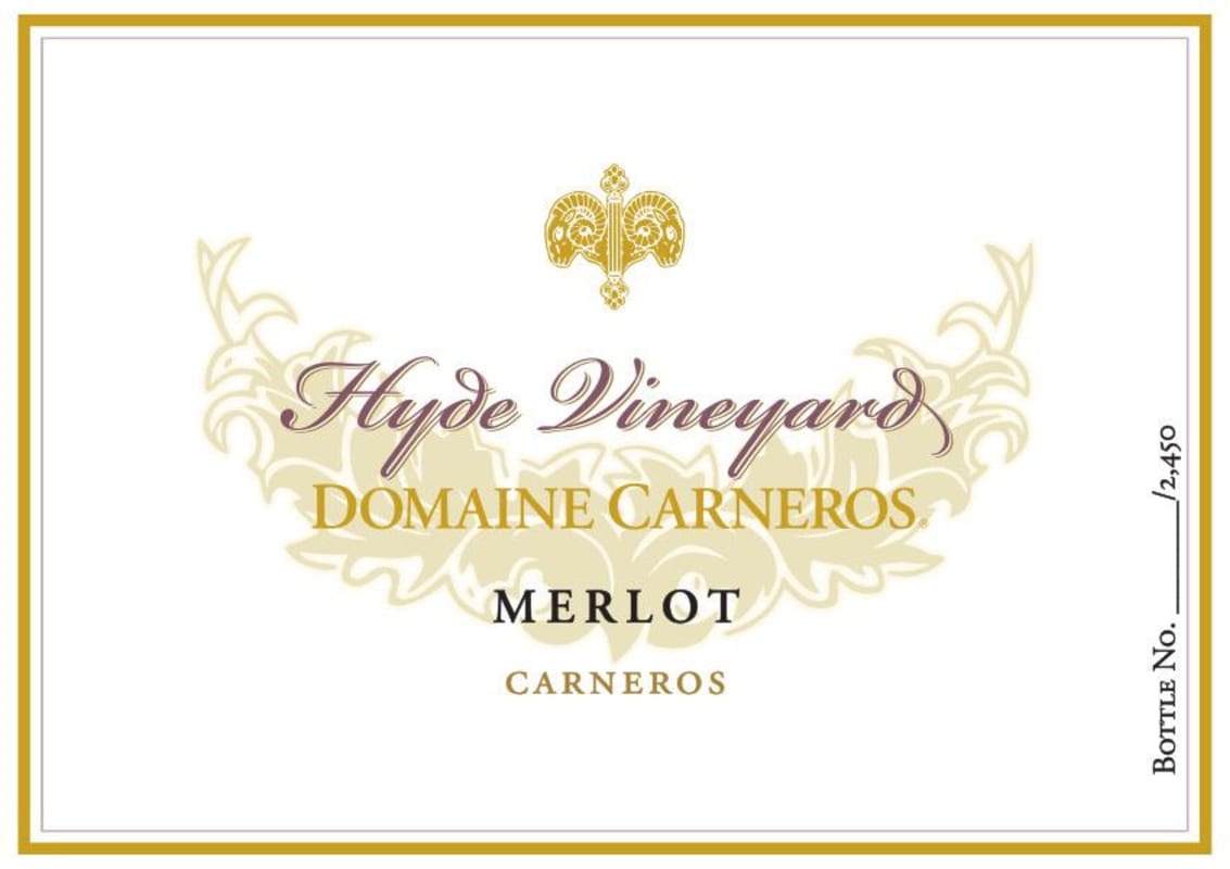 Domaine Carneros Hyde Vineyard Merlot 2016 Front Label