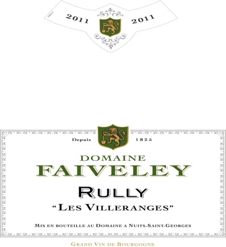 Faiveley Rully Les Villeranges 2011 Front Label