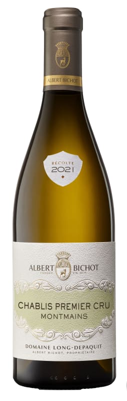 Albert Bichot Chablis Montmains Premier Cru Domaine Long-Depaquit 2021 Front Bottle Shot
